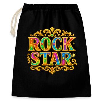 Vibrant Glitter Rock Star Embellishment - Geschenkbeutel aus Baumwolle (40 x 50 cm) - Schwarz - Vorne