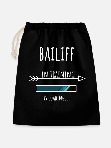 Bailiff Geschenk Beruf Ausbildung Gerichtsvollzieh - Geschenkbeutel aus Baumwolle (40 x 50 cm) - Schwarz