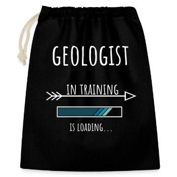 Geology Gift Profession Education Geologist - Gift Bag 40 x 50 cm - black - Front