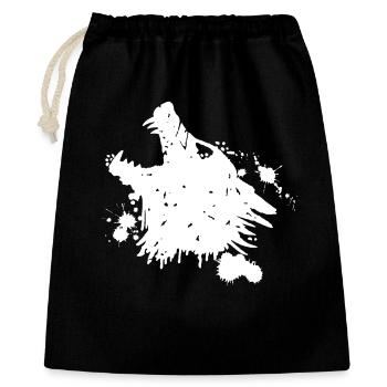 White wolf howling - Gift Bag 40 x 50 cm - black - Front