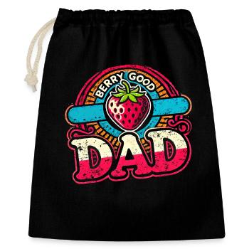 Berry Bon papa, Drôle Père fraise - Sac cadeau 40 x 50 cm - noir - Devant