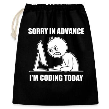Un concepteur de développement logiciel pour étudiants en programmation - Sac cadeau 40 x 50 cm - noir - Devant