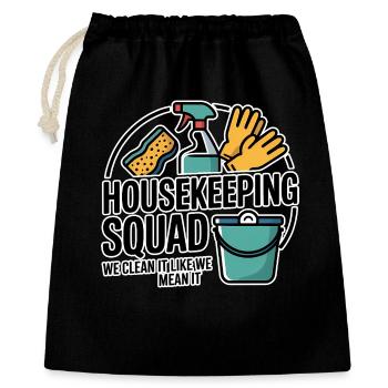 Funny Cleaning Design - Gift Bag 40 x 50 cm - black - Front