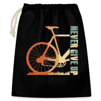 Fahrrad-Silhouette Gradient-Design - Geschenkbeutel aus Baumwolle (40 x 50 cm) - Schwarz - Vorne
