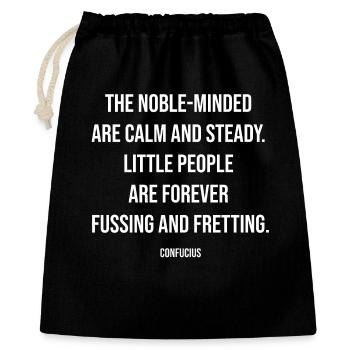 Confucius Quote on Noble Minds - Gift Bag 40 x 50 cm - black - Front