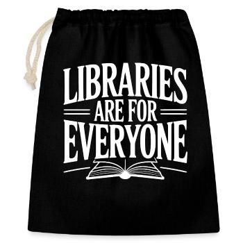Libraries are for Everyone - Gift Bag 40 x 50 cm - black - Front