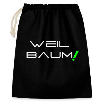 Parce qu’arbre ! - Sac cadeau 40 x 50 cm - noir - Devant
