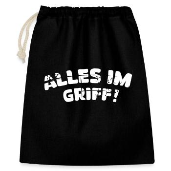 alles im griff - Handwerker und DIY Arbeiter - Geschenkbeutel aus Baumwolle (40 x 50 cm) - Schwarz - Vorne