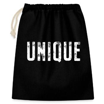 unique unique unique self-worth unique - Gift Bag 40 x 50 cm - black - Front