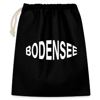 BODENSEE - Geschenkbeutel aus Baumwolle (40 x 50 cm) - Schwarz - Vorne