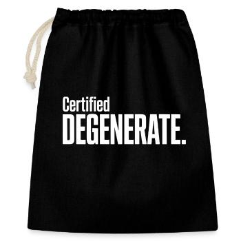 Certified Degenerate - Funny Gen Alpha Memes - Gift Bag 40 x 50 cm - black - Front