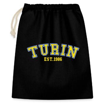 Turin gegründet 1986 - Geschenkbeutel aus Baumwolle (40 x 50 cm) - Schwarz - Vorne