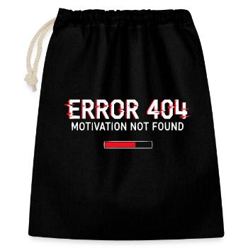 Error 404 Motivation - Gift Bag 40 x 50 cm - black - Front