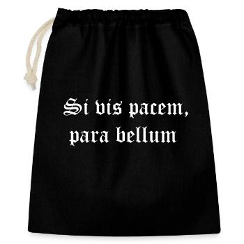 Si vis pacem, para bellum : Latin War Motto - Gift Bag 40 x 50 cm - black - Front