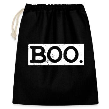 Typographie d’Halloween Boo Bold - Sac cadeau 40 x 50 cm - noir - Devant