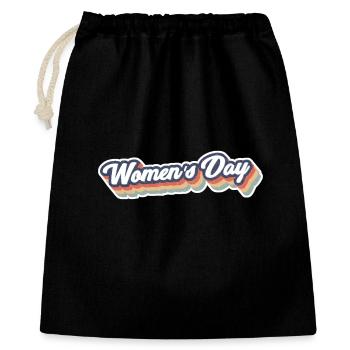 Rainbow Retro Womens Day Graphic - Gift Bag 40 x 50 cm - black - Front