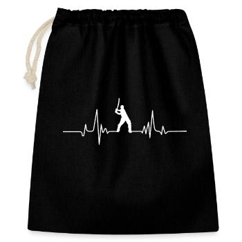 Lustiges Kricketspieler Kricket Sport Sprüche - Geschenkbeutel aus Baumwolle (40 x 50 cm) - Schwarz - Vorne