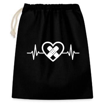 Cœur + Aide-soignant – Super Parent Aide-soignant - Sac cadeau 40 x 50 cm - noir - Devant