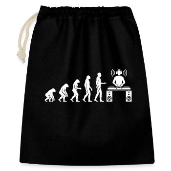 Evolution to DJ - Gift Bag 40 x 50 cm - black - Front