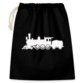 Steam locomotive silhouette - Gift Bag 40 x 50 cm - black - Front