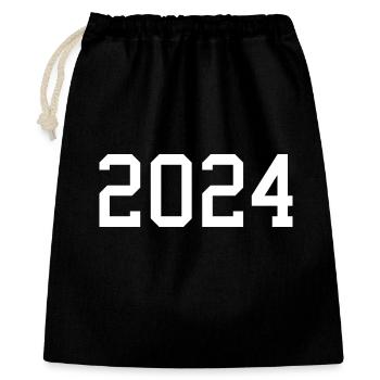 2024 blanc Nouvel An Nouvel An - Sac cadeau 40 x 50 cm - noir - Devant