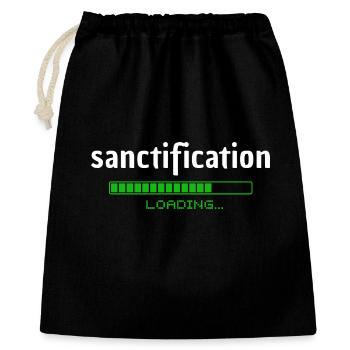 Sanctification - Heiligung - loading - christlich - Gift Bag 40 x 50 cm - black - Front