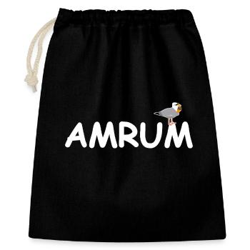 Amrum Seagull Mer du Nord - Sac cadeau 40 x 50 cm - noir - Devant