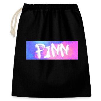 Finn: Neon-Graffiti Galaxie - Geschenkbeutel aus Baumwolle (40 x 50 cm) - Schwarz - Vorne