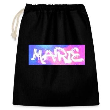 Marie Graffiti Neon Splash - Geschenkbeutel aus Baumwolle (40 x 50 cm) - Schwarz - Vorne