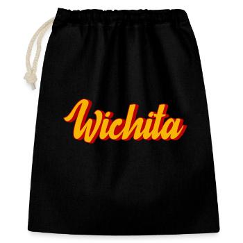 Wichita Script in Sunset Shadow - Geschenkbeutel aus Baumwolle (40 x 50 cm) - Schwarz - Vorne
