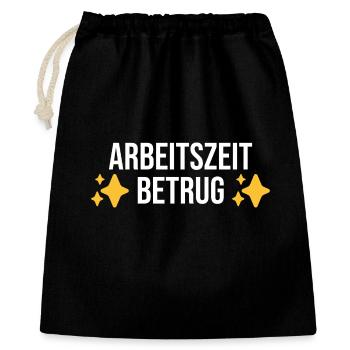 Fraude au temps de travailMeme - Sac cadeau 40 x 50 cm - noir - Devant
