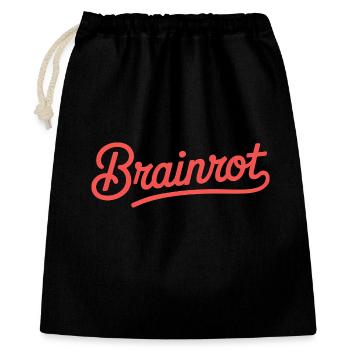 Brainrot - Mèmes Drôles de la Gen Alpha - Sac cadeau 40 x 50 cm - noir - Devant