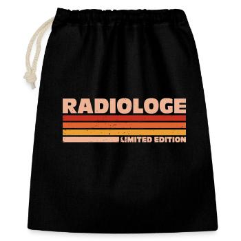 Radiologe Radiologin Radiologie Röntgenarzt - Geschenkbeutel aus Baumwolle (40 x 50 cm) - Schwarz - Vorne