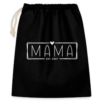 Mama Est 2027 - Geschenkbeutel aus Baumwolle (40 x 50 cm) - Schwarz - Vorne