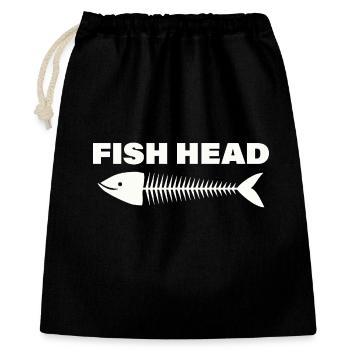 fish head - Gift Bag 40 x 50 cm - black - Front