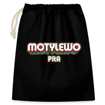 Schmetterlings-Piła. Name des Retro-Bezirks - Geschenkbeutel aus Baumwolle (40 x 50 cm) - Schwarz - Vorne