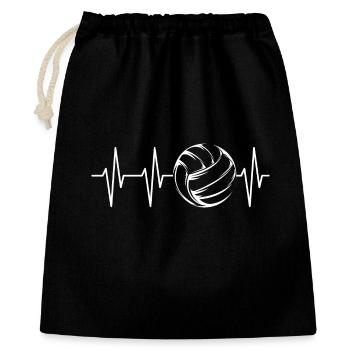 volleyball équipe de volleyball de plage symbole heartbeat - Sac cadeau 40 x 50 cm - noir - Devant