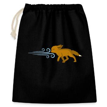 Le renard et le vent - Sac cadeau 40 x 50 cm - noir - Devant