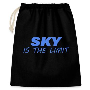 SKY IS THE LIMIT - Geschenkbeutel aus Baumwolle (40 x 50 cm) - Schwarz - Vorne