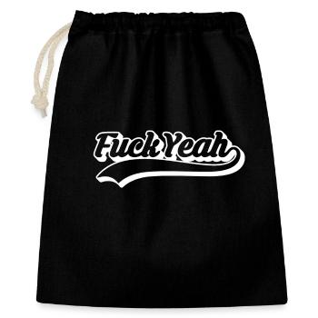 Retro Style 'Fuck Yeah' Script - Gift Bag 40 x 50 cm - black - Front