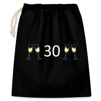30th Birthday 30th Anniversary - Gift Bag 40 x 50 cm - black - Front