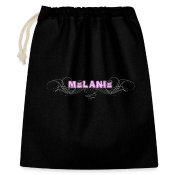 MELANIE lettering with decorative lines - Gift Bag 40 x 50 cm - black - Front