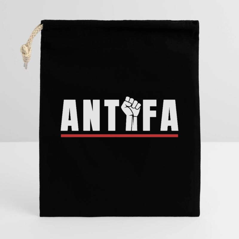 Protestation antifa, déclaration antifasciste Sac cadeau 40 x 50 cm