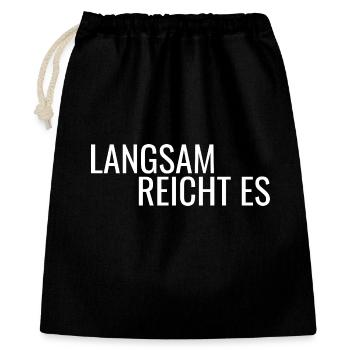 Assez lentement, - Sac cadeau 40 x 50 cm - noir - Devant