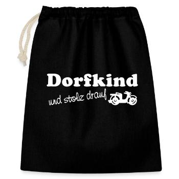 Village child - and proud of it - Gift Bag 40 x 50 cm - black - Front