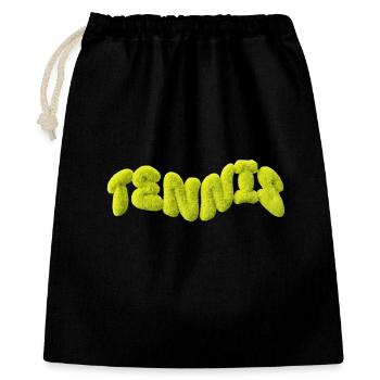 Chemise de tennis drôle de tennis duveteuse - Sac cadeau 40 x 50 cm - noir - Devant