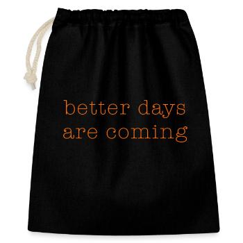 better days - Gift Bag 40 x 50 cm - black - Front