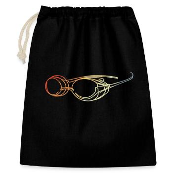 Schwimmbrille Zeichnung - Geschenkbeutel aus Baumwolle (40 x 50 cm) - Schwarz - Vorne