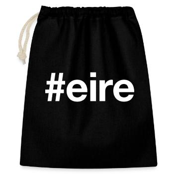 EIRE Hashtag Irland - Geschenkbeutel aus Baumwolle (40 x 50 cm) - Schwarz - Vorne