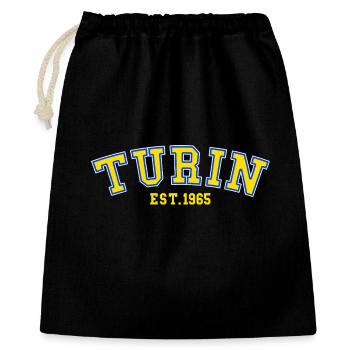 Turin Est.1965 - Geschenkbeutel aus Baumwolle (40 x 50 cm) - Schwarz - Vorne
